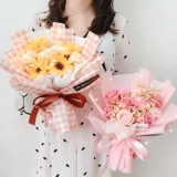 Мыло на день Святого Валентина с розой в составе с экстрактом подсолнечника для друга, подарок на день рождения