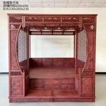 Blood sandal all solid wood carved bedroom double bed bed bed bed wedding bed thousands pulled bed