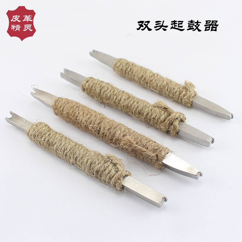 Handmade leather with DIY leather double head Twisted Up Drummer Press Trough PLANT TANNING LEATHER EDGE WIRE 2mm3mm4mm5mm