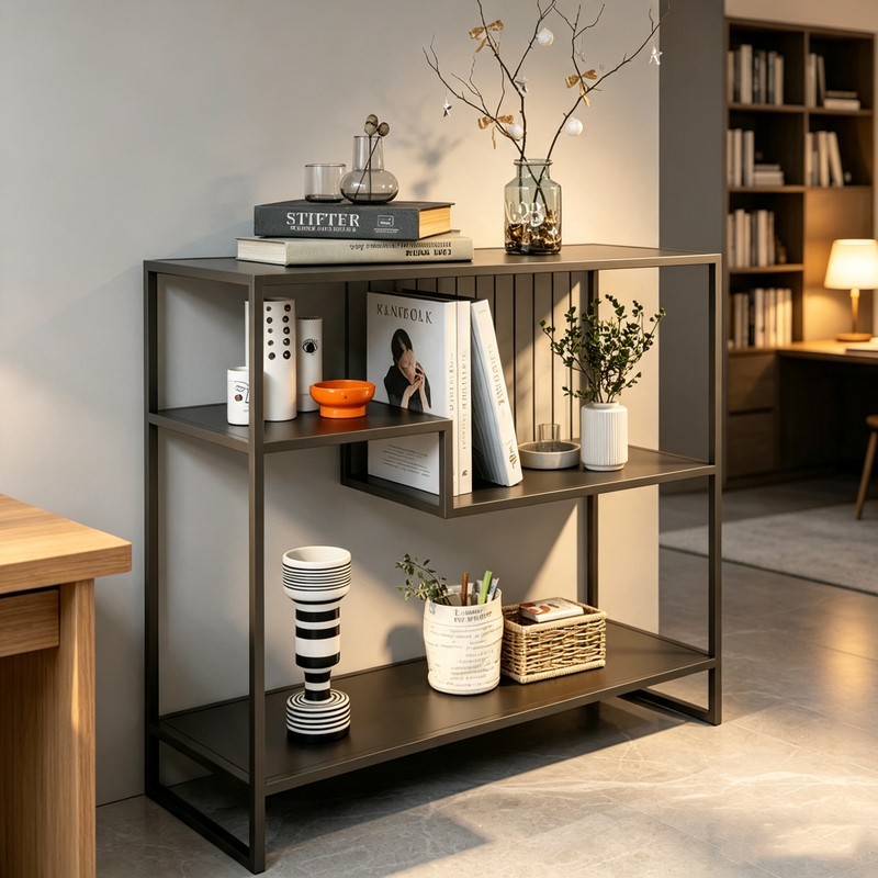 Iron Art Storage Rack Nordic Art Living Room Floor-Standing Balcony Corner Light Luxury Bookshelf Entryway High/Medium/Low Display Shelf Iron Art Storage Rack Nordic Art Living Room Floor-Standing Balcony Corner Light Luxury Bookshelf Entryway High/Medium/Low Display Shelf