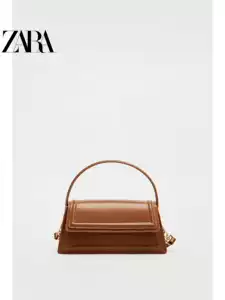ZARA Черная маленькая коричневая сумка на одно плечо, барсетка