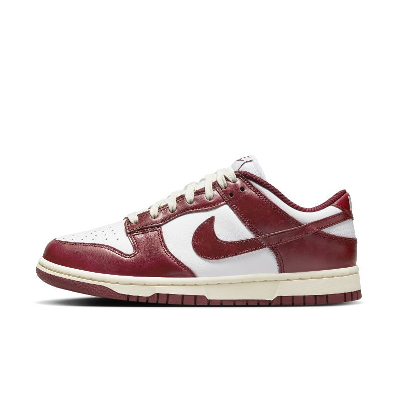 Nike Dunk Low White and Red Women's Retro Trendy Low-Top Casual Sneakers Fj4555-100