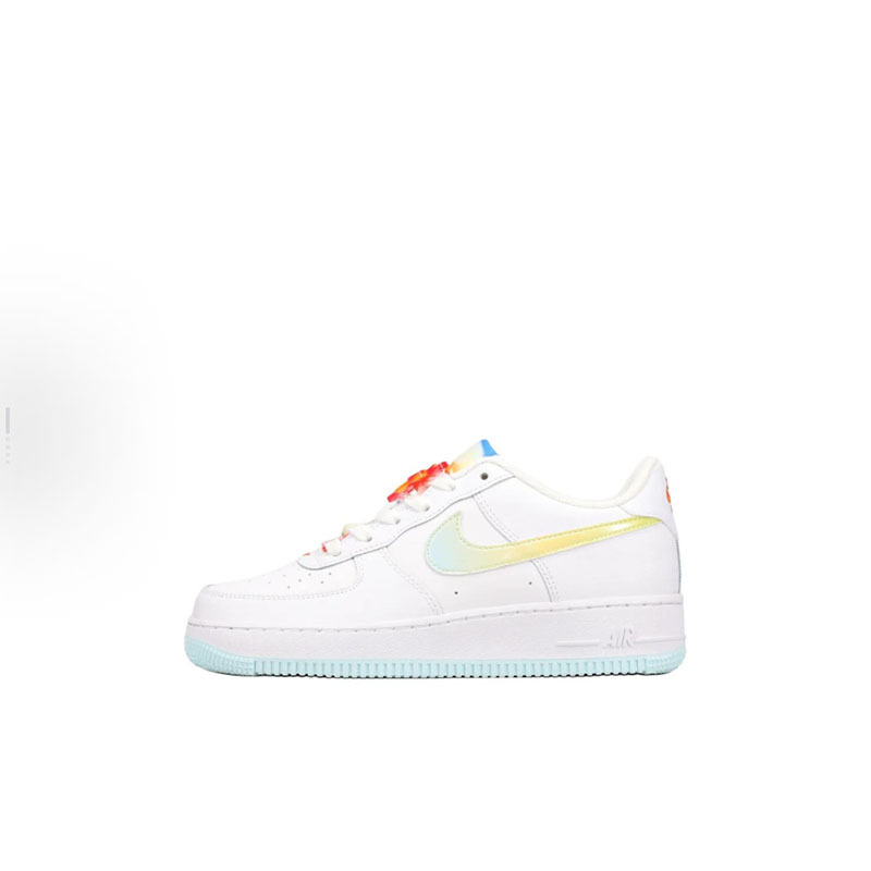 Nike Air Force 1 Lv8 White Blue Orange Gs Sports Casual Low-Top Sneakers Ib8890-191