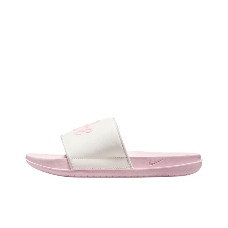 Nike Offcourt White and Pink Women's Casual Trendy Slip-On Sandals Fq7646-104