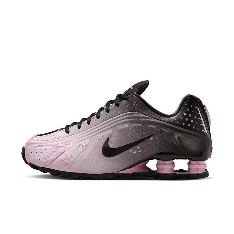 Nike Shox R4 Black and Pink Women's Sports Casual Comfortable Versatile Retro Running Shoes Ib8872-600