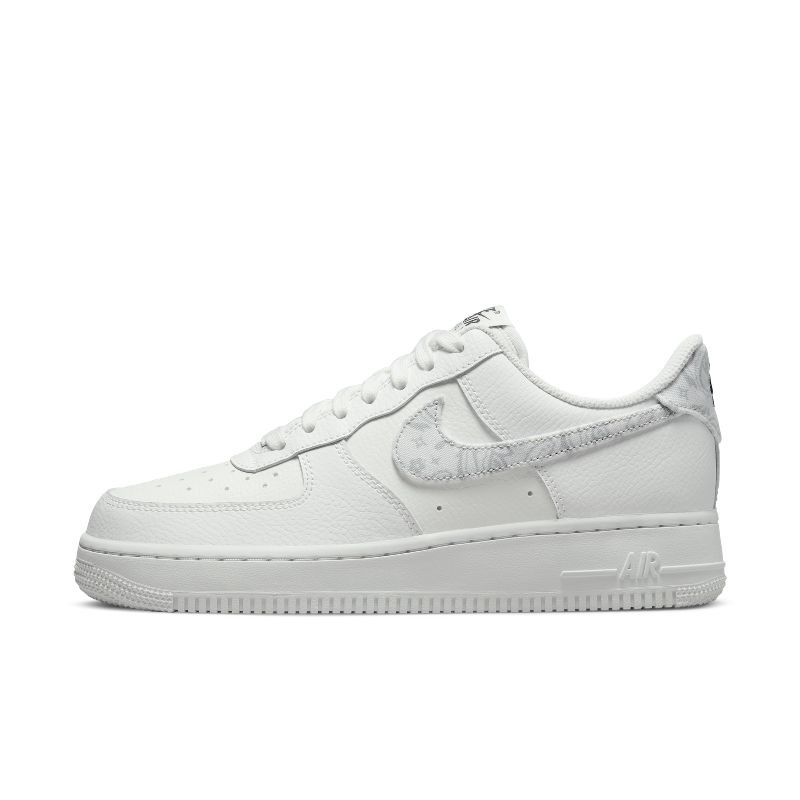 Nike Air Force 1 Af1 Air Force One Paisley White Gray Women's Low-Top Sneakers Dj9942-100 Nike Air Force 1 Af1 Air Force One Paisley White Gray Women's Low-Top Sneakers Dj9942-100