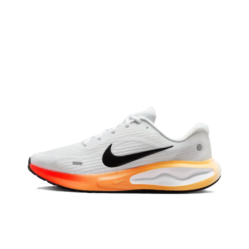 Nike Journey Run White, Black, and Orange Men's Low-Top Casual Sports Running Shoes Ih7329-101
