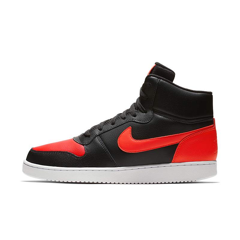 Nike Ebernon Mid Black and Red Men's High-Top Casual Trendy Sneakers Aq1773-005 Nike Ebernon Mid Black and Red Men's High-Top Casual Trendy Sneakers Aq1773-005
