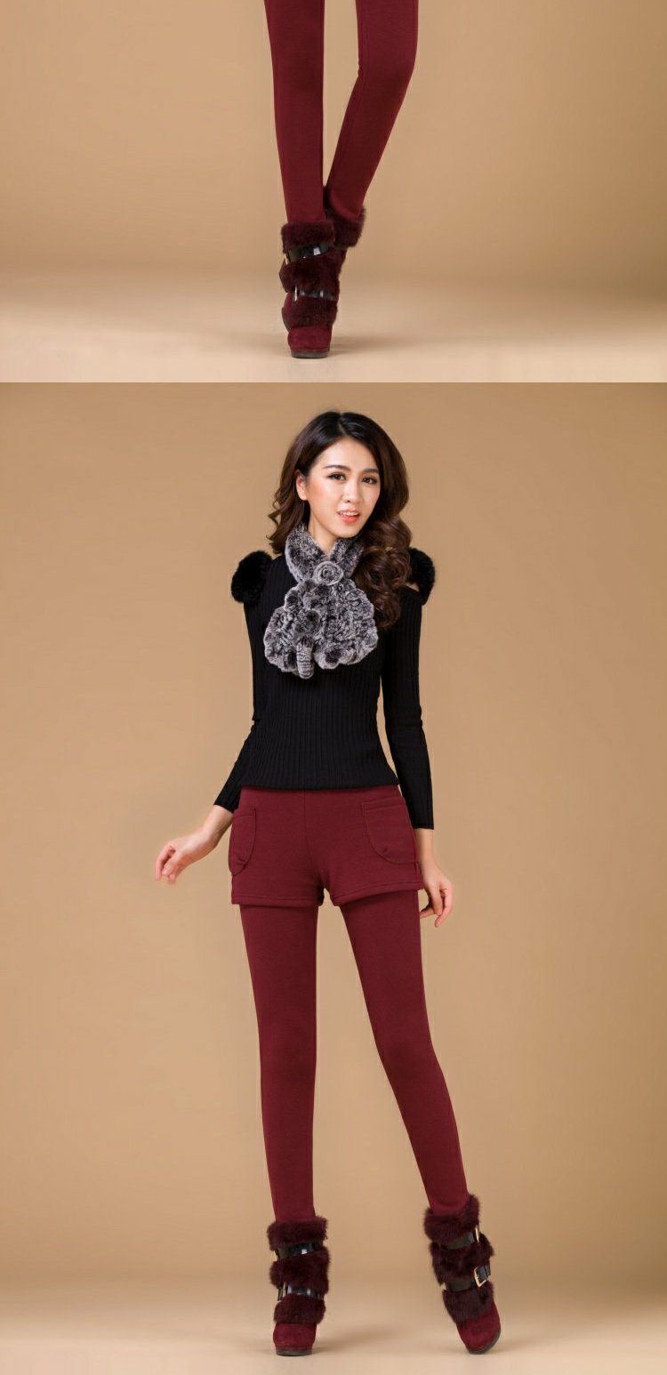 Thu đông 2018 cộng với quần legging nhung dày giả hai chiếc quần thể thao nữ cạp cao cạp cao size thon gọn quần ấm quần legging giả bò