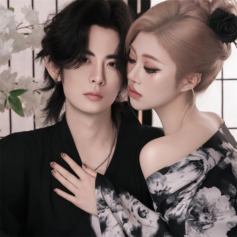 New Style Kimono Japanese Couple Kimono Samurai Yukata Modified Traditional Yakuza Daughter Photo Shoot Photography Clothing New Style Kimono Japanese Couple Kimono Samurai Yukata Modified Traditional Yakuza Daughter Photo Shoot Photography Clothing