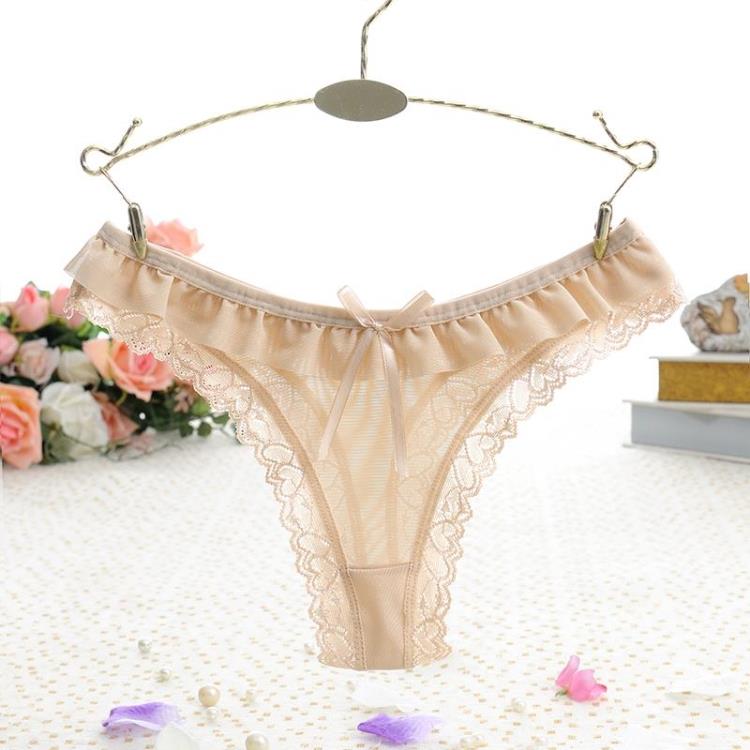 Thong nữ trong suốt cám dỗ eo thấp ren nóng bỏng tóc nóng siêu mỏng lưới thoáng khí Đồ lót Nhật Bản quan lot dep