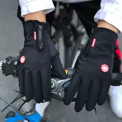 Riding gloves full finger bicycle motorcycle mountaineering bicycle gloves long finger men and women spring, autumn and winter touch screen