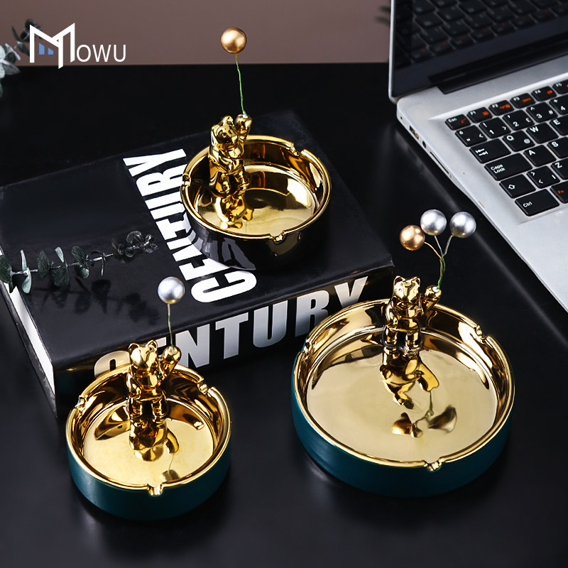 Ceramic Tobacco Ashtray Cute Teenage Girl Ins Wind Home Living Room Creative Personality Trends Fashion Modern Light Lavish Ash