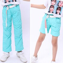 Outdoor Sports childrens quick-drying pants boys and girls summer thin trousers childrens fast-drying pants detachable shorts dual-use