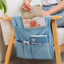 Sofa armrest side storage bag Nordic home canvas art remote control sundries multifunctional storage bag