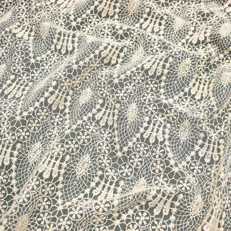 New explosion-style mesh full embroidery fabric Cotton autumn and winter skirt base shirt Lace clothing accessories spot