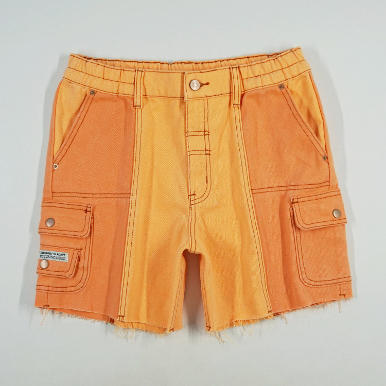 Bdg Washed Orange Color-Blocked Bf Style Mid-Low Waist Straight Denim Shorts for Women with Multiple Pockets Skateboard Cargo Pants A227 Bdg Washed Orange Color-Blocked Bf Style Mid-Low Waist Straight Denim Shorts for Women with Multiple Pockets Skateboard Cargo Pants A227