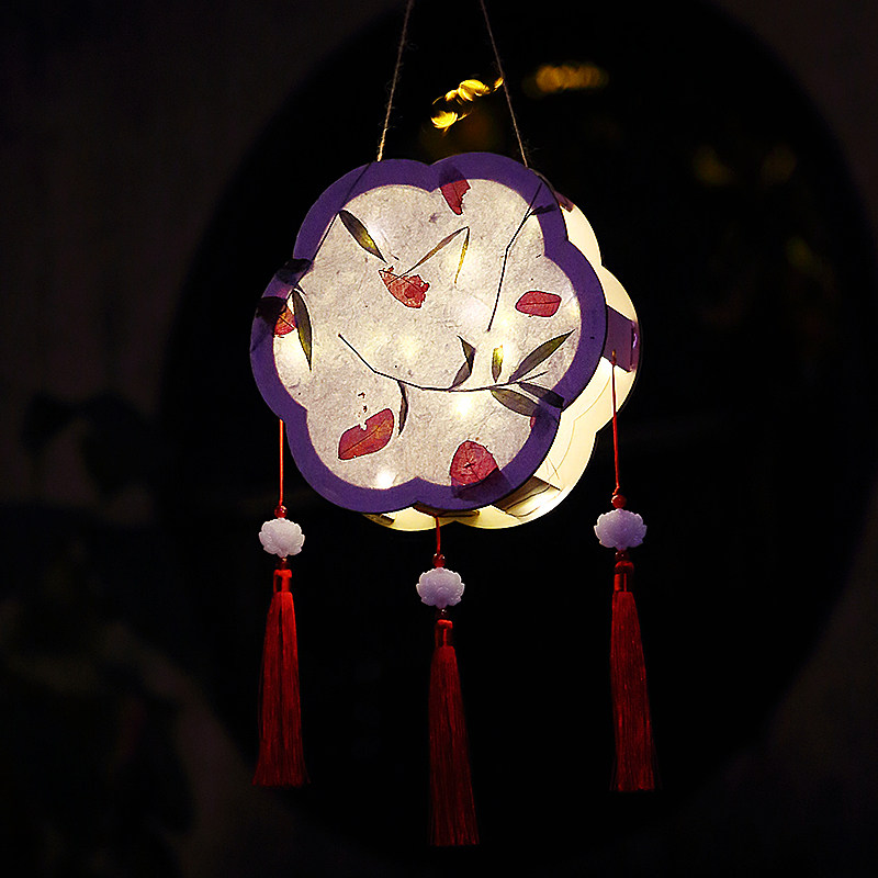 Mid-Autumn Festival lantern children's handmade diy material bag ancient flower lantern creative lantern Hanfu portable palace lantern