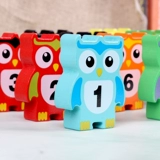 Деревянный конструктор, игрушка, робот, башенка, учит балансу, сова, 2-7 лет