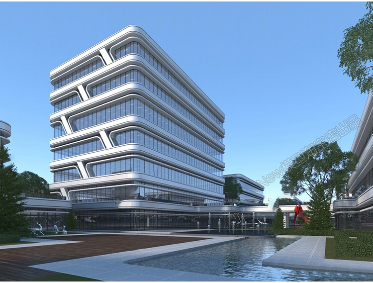 图片[13]-办公楼高层写字楼商业外观综合体大楼产业园公寓建筑3D模型3dmax-cg男孩