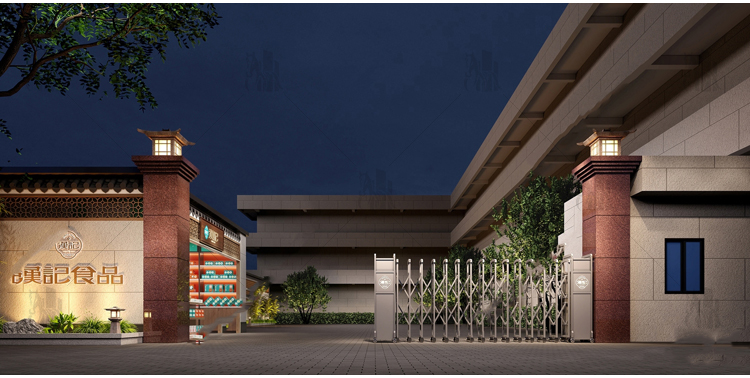 图片[2]-中式现代别墅工厂学校住宅小区入口大门单元入户门3D模型库3dmax-cg男孩