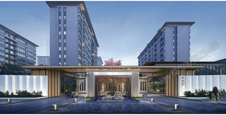 图片[21]-中式现代别墅工厂学校住宅小区入口大门单元入户门3D模型库3dmax-cg男孩
