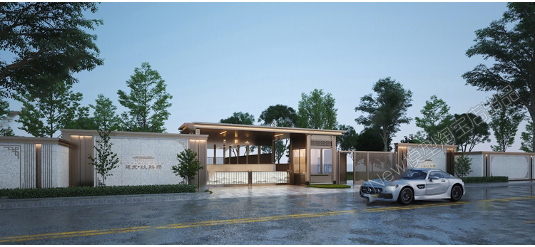 图片[33]-中式现代别墅工厂学校住宅小区入口大门单元入户门3D模型库3dmax-cg男孩