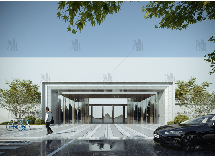 图片[5]-中式现代别墅工厂学校住宅小区入口大门单元入户门3D模型库3dmax-cg男孩
