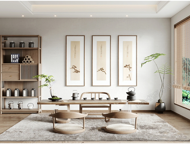 图片[42]-2023新中式室内家装场景中式家具客厅餐厅卧室厨房3d模型库3DMAX-cg男孩