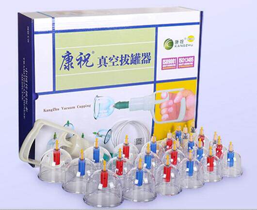 正品康祝拔罐器大号24罐 真空枪抽气式 家用拔火罐 加厚升级12罐