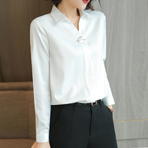 women's long sleeve autumn winter new v neck chiffon shirt bottoming shirt elegant workwear shirt suit