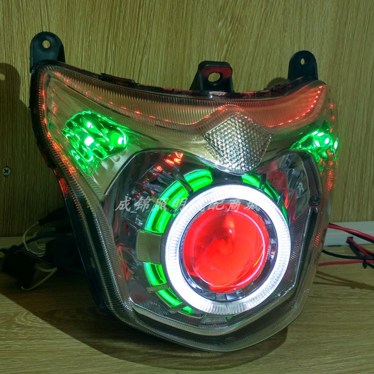 Xe máy Xenon Light HJ150-7 Modified Double Light Lens Angel Eye Devil Eye Xenon Light HIDHJ125K-5 - Đèn HID xe máy đèn xe wave rsx