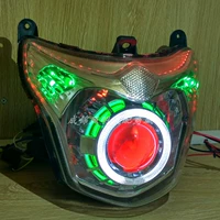 Xe máy Xenon Light HJ150-7 Modified Double Light Lens Angel Eye Devil Eye Xenon Light HIDHJ125K-5 - Đèn HID xe máy đèn pha led xe máy 35w	