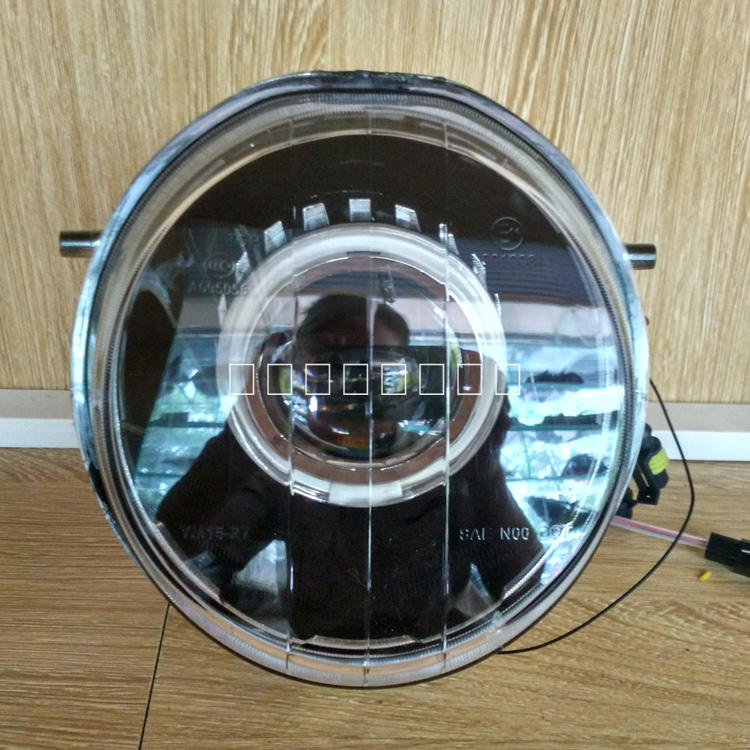 Yamaha BWS City Iron Men Đèn pha hội giới thiệu ống kính kép ánh sáng xe máy Xenon Light Angel Devil - Đèn HID xe máy đèn pha xe máy giá rẻ