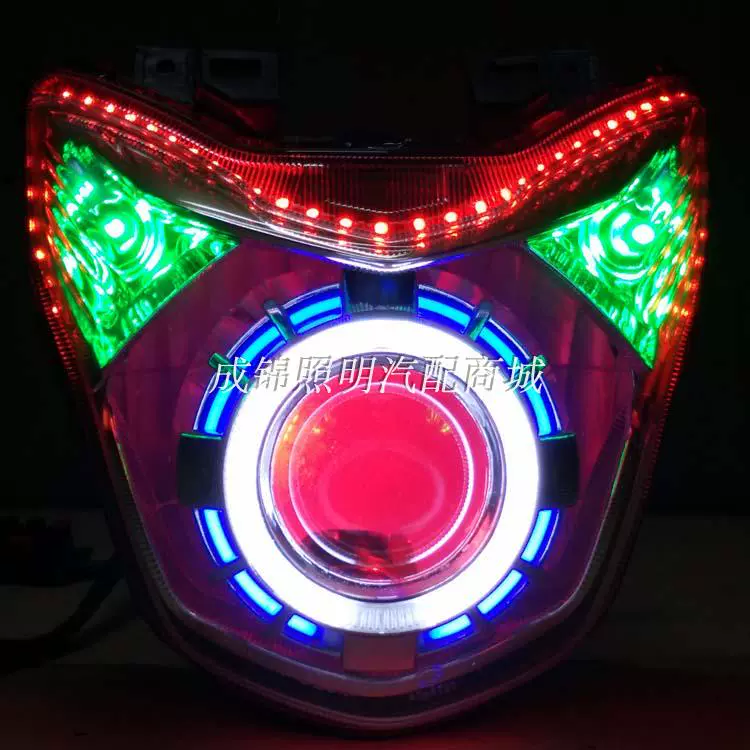 Hot Super 125-20-6-8 Đèn pha hội Refit Dual Light Lens Xe máy Xenon Light Angel Devil Eye