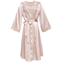 Silk nightgown womens sexy suspender nightgown suit summer silk pajamas brides dressing gown mulberry silk home clothes