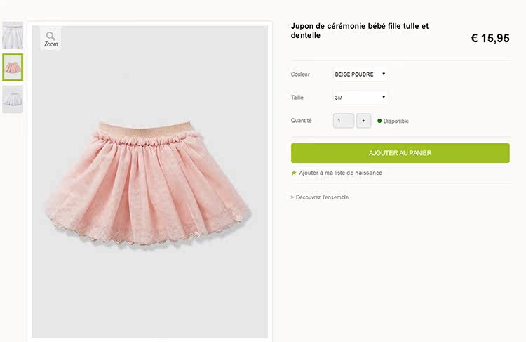 Jupe fillette en polyester - Ref 2049606 Image 6