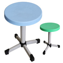 Laboratory lift stool three-legged steel pipe round stool workshop stool computer room stool art stool school classroom student stool