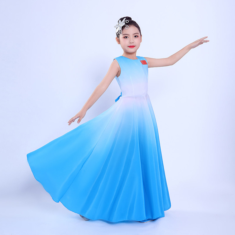 New Girl Dance Suit Big Swing Dress Opening Dance Children Play Out 61 Performance Costume Song Companion Stage Dress
