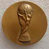 2002 Korea-Japan World Cup original packaging bronze stamp diameter 50mm