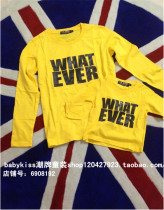 Baby long sleeve T-shirt parent-child Clothing Spring and Autumn Q4 small childrens clothes cotton coat base shirt mother and child Women