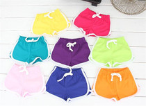Girls shorts hot pants beach pants summer q4 childrens clothes baby candy color small children pants boys bread pants