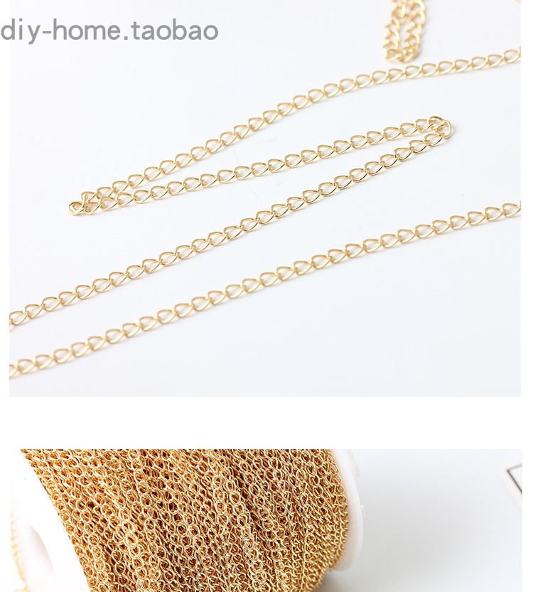 Chuỗi bảo vệ màu đồng mạ vàng Dây chuyền vàng 18K không phai chuỗi mở rộng chuỗi đuôi phụ kiện vòng cổ phụ kiện chất liệu vòng cổ - Vòng đeo tay Clasp vòng tay cặp