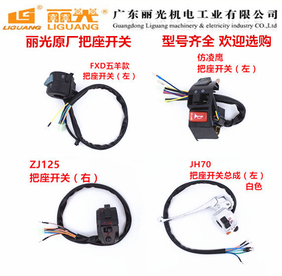 Liguang Original Factory takes the seat switch locomotive left and right handlebar switch assembly original fitting accessory