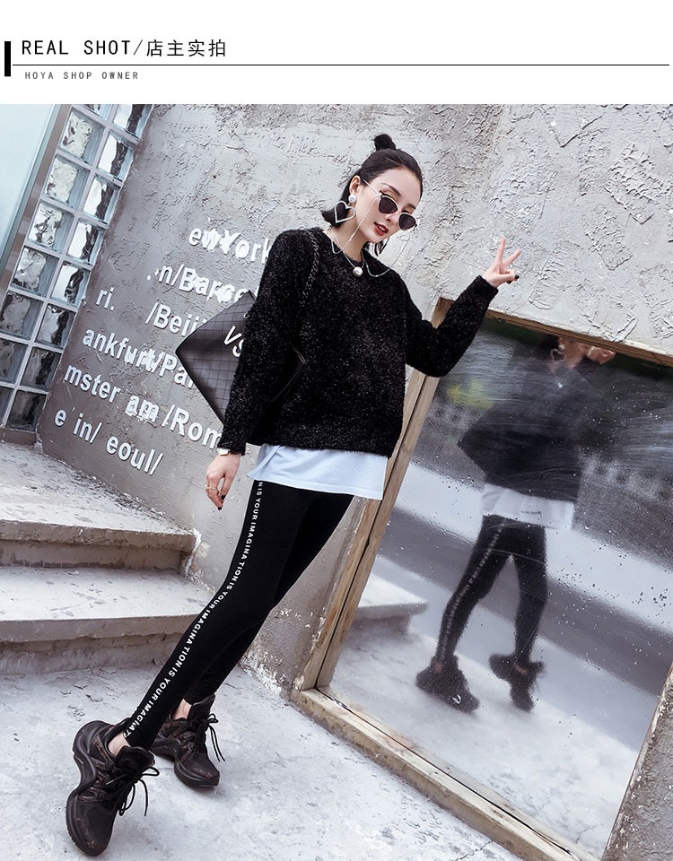 Bà bầu quần legging xuân hè mùa thu 2018 mới thời trang mới thả lỏng nâng bụng có thể điều chỉnh bên ngoài mặc quần tây quần mẹ quần tây dành cho bà bầu