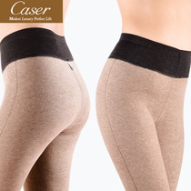 Caesar caser womens double thick warm pants high waist wool knee pads de Velvet velvet slim cotton pants underwear