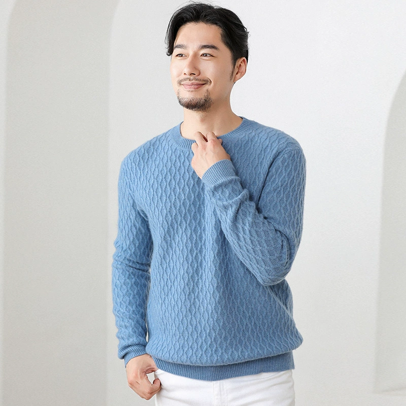 2019 Mới nam Cổ tròn Áo len cashmere Áo thun dày Áo len mùa thu Mùa đông Hàn Quốc Sinh viên trẻ Áo dệt kim - Áo len Cashmere