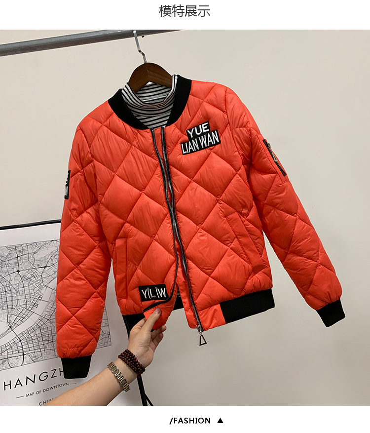 [vải mềm] 2019 áo khoác mới chống mùa cotton nữ ngắn đồng phục bóng chày học sinh Hàn Quốc áo khoác mùa đông - Bông áo gile lông vũ uniqlo nữ