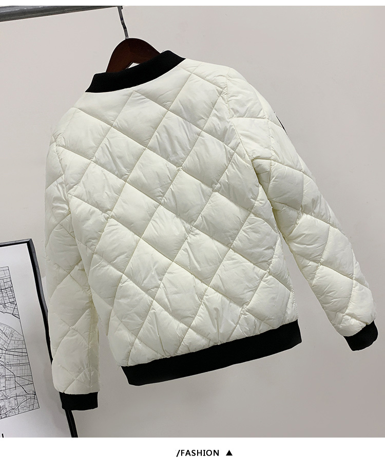 [vải mềm] 2019 áo khoác mới chống mùa cotton nữ ngắn đồng phục bóng chày học sinh Hàn Quốc áo khoác mùa đông - Bông áo gile lông vũ uniqlo nữ