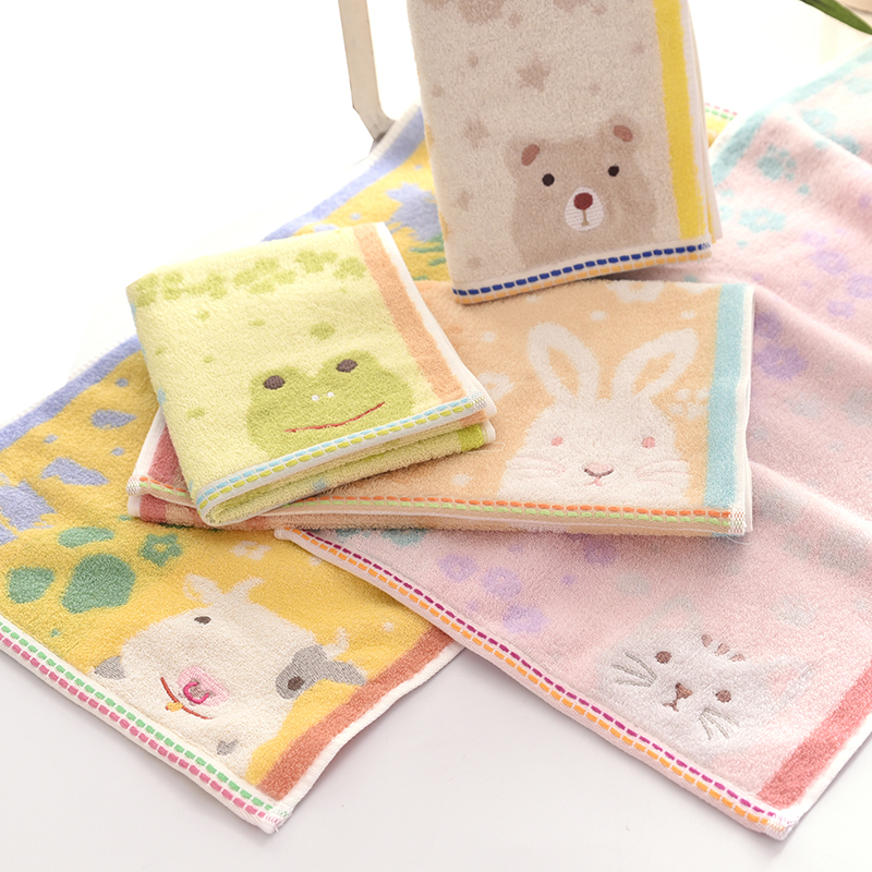 Pure Cotton Towels for Home Use, Fine Yarn, 100% Cotton, Absorbent, Lint-Free, Children's Towels, Quick-Drying Cartoon Bath Towels, Face Towels